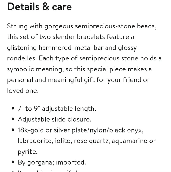 Gorjana Iolite Gold and Blue Beaded Bracelet Set of (2) Bracelets - Picture 5 of 5